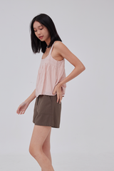 Sara Babydoll Swing Top in Dusty Pink