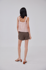 Sara Babydoll Swing Top in Dusty Pink