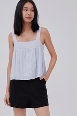 Sara Babydoll Swing Top in Light Blue