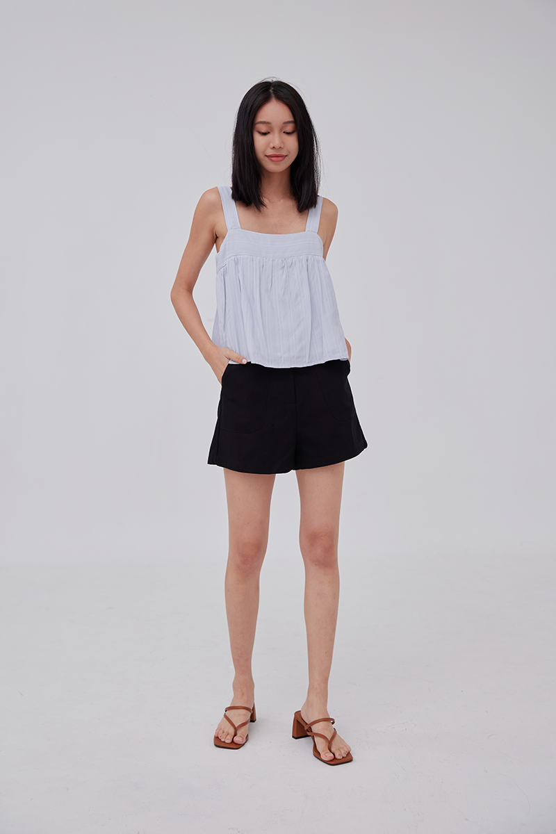 Sara Babydoll Swing Top in Light Blue