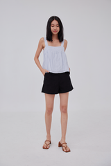 Sara Babydoll Swing Top in Light Blue