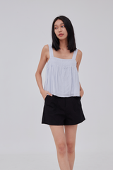 Sara Babydoll Swing Top in Light Blue