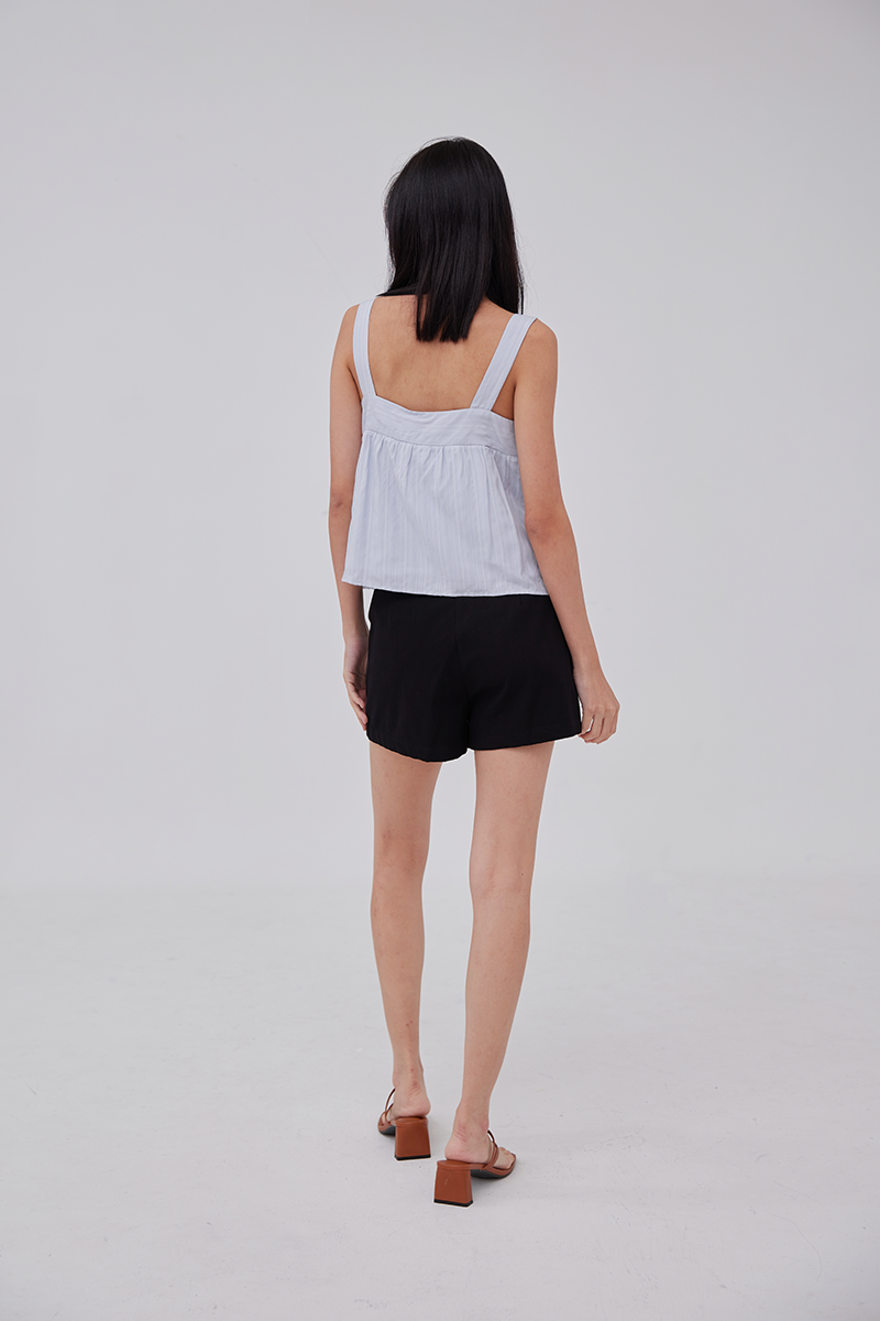 Sara Babydoll Swing Top in Light Blue