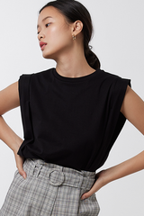 Priscilla Muscle Top in Black