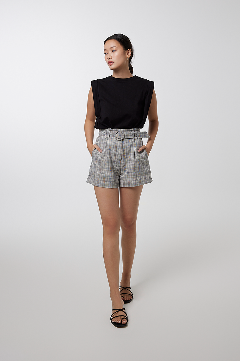 Priscilla Muscle Top in Black