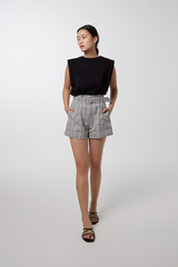 Priscilla Muscle Top in Black