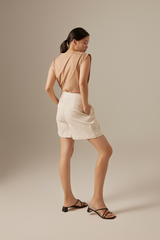 Priscilla Muscle Top in Brown