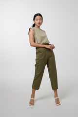 Priscilla Muscle Top in Olive