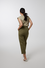 Priscilla Muscle Top in Olive