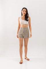 Grace Colourblock Crop Top in White