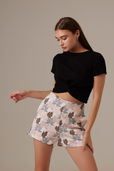 Giselle Twist Front Top in Black