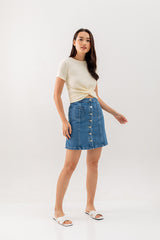 Giselle Twist Front Top in Cream
