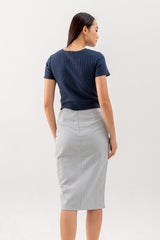 Giselle Twist Front Top in Navy Blue