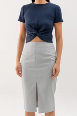 Giselle Twist Front Top in Navy Blue