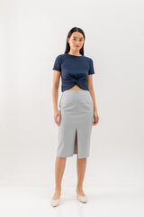 Giselle Twist Front Top in Navy Blue