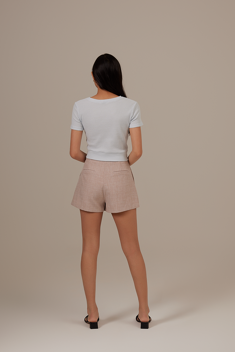 Giselle Twist Front Top in Pale Blue