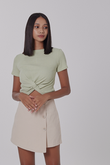 Giselle Twist Front Top in Pistachio
