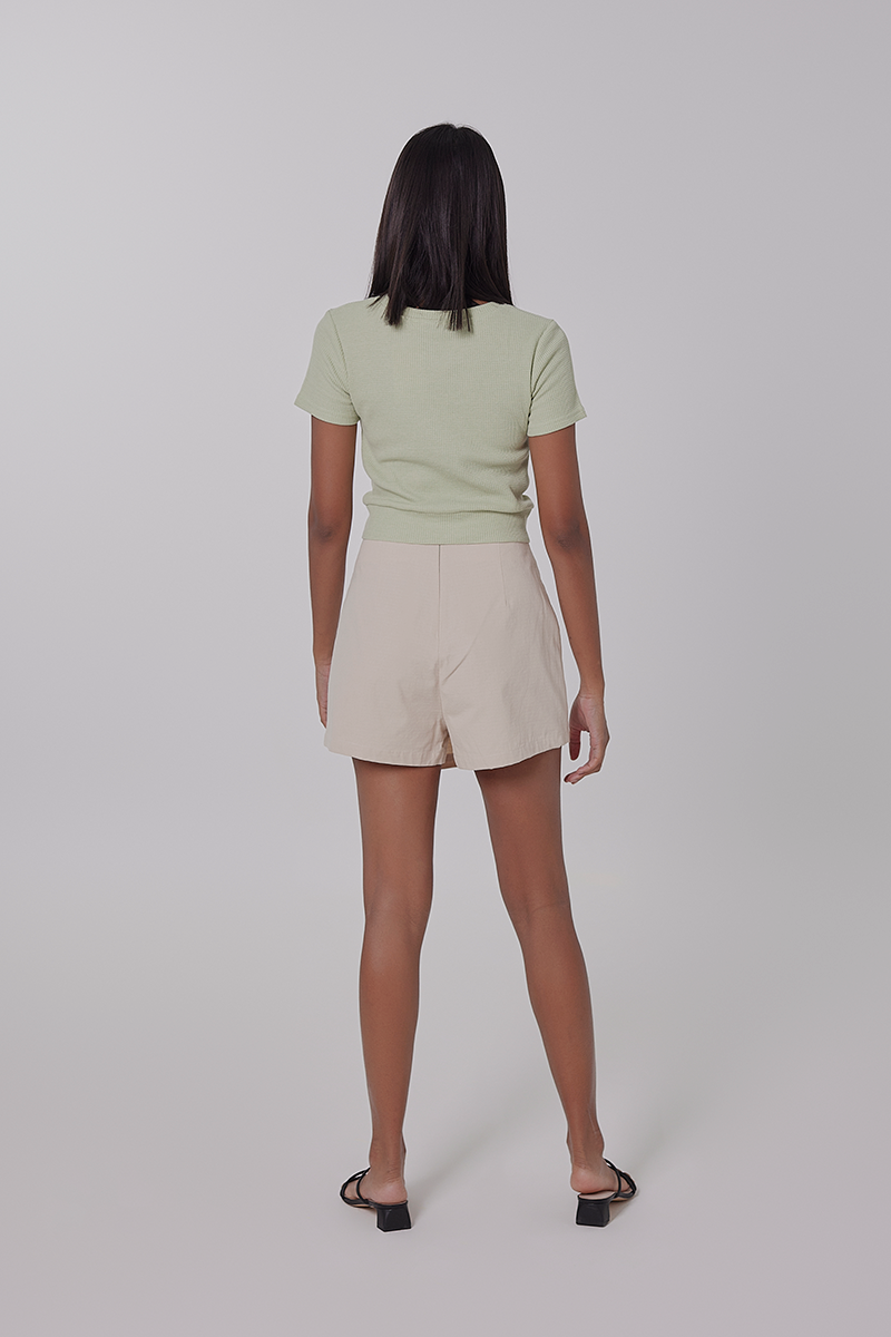 Giselle Twist Front Top in Pistachio