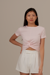 Giselle Twist Front Top in Powder