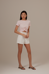 Giselle Twist Front Top in Powder