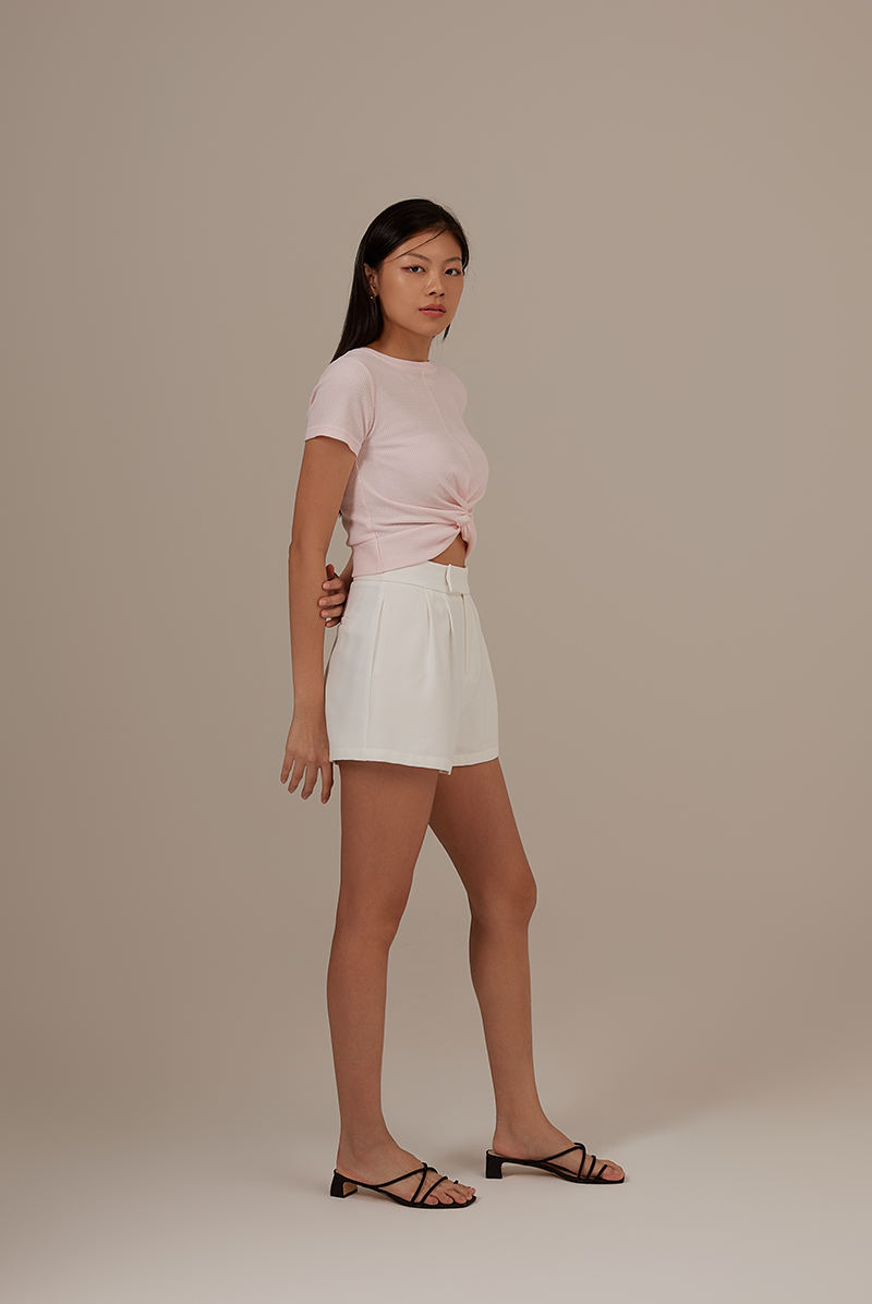 Giselle Twist Front Top in Powder