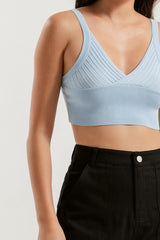 Ellie Low Bralette Top in Periwinkle