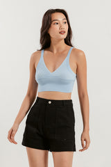 Ellie Low Bralette Top in Periwinkle