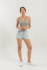 Ellie Low Bralette Top in Sage