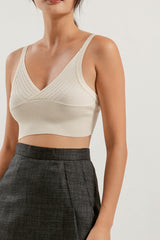 Ellie Low Bralette Top in White