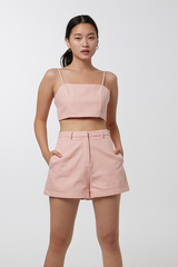 Emery Cropped Top in Dusty Pink