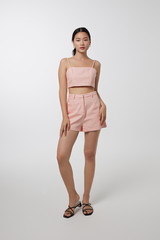 Emery Cropped Top in Dusty Pink