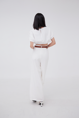 Loren Elasticated Top in White