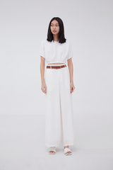 Loren Elasticated Top in White