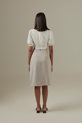 Laurel Puff Sleeve Top in White