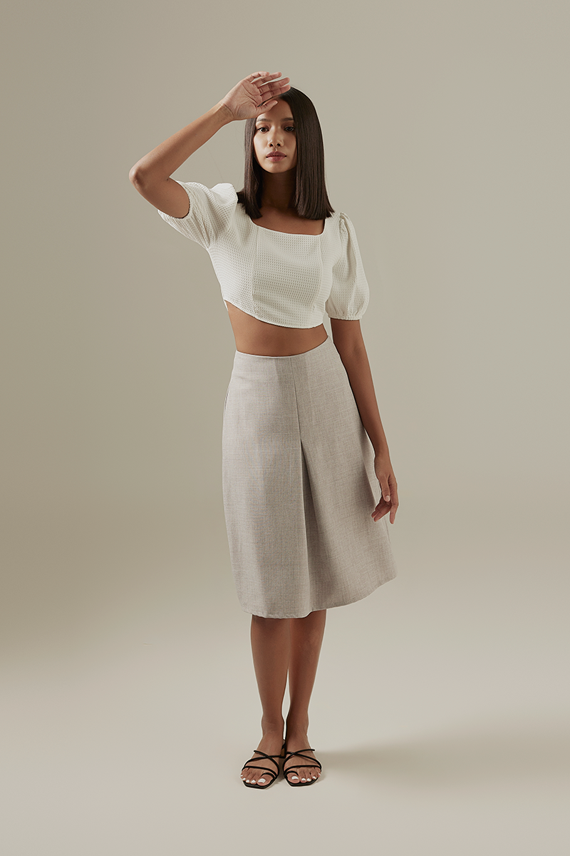 Laurel Puff Sleeve Top in White