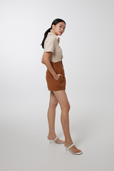 Olasa Patch Pocket Shirt in Beige