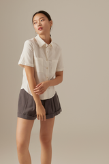 Olasa Patch Pocket Shirt in White