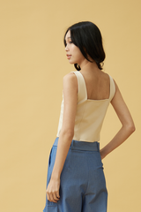Joanne Contour Tank Top in Sand