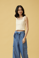 Joanne Contour Tank Top in Sand