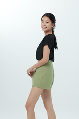 Ramona V-Neck Top in Black