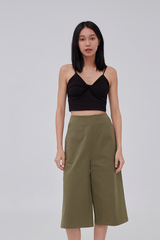 Yanni Padded Knotted Top in Black
