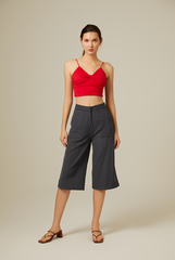 Yanni Padded Knotted Top in Red
