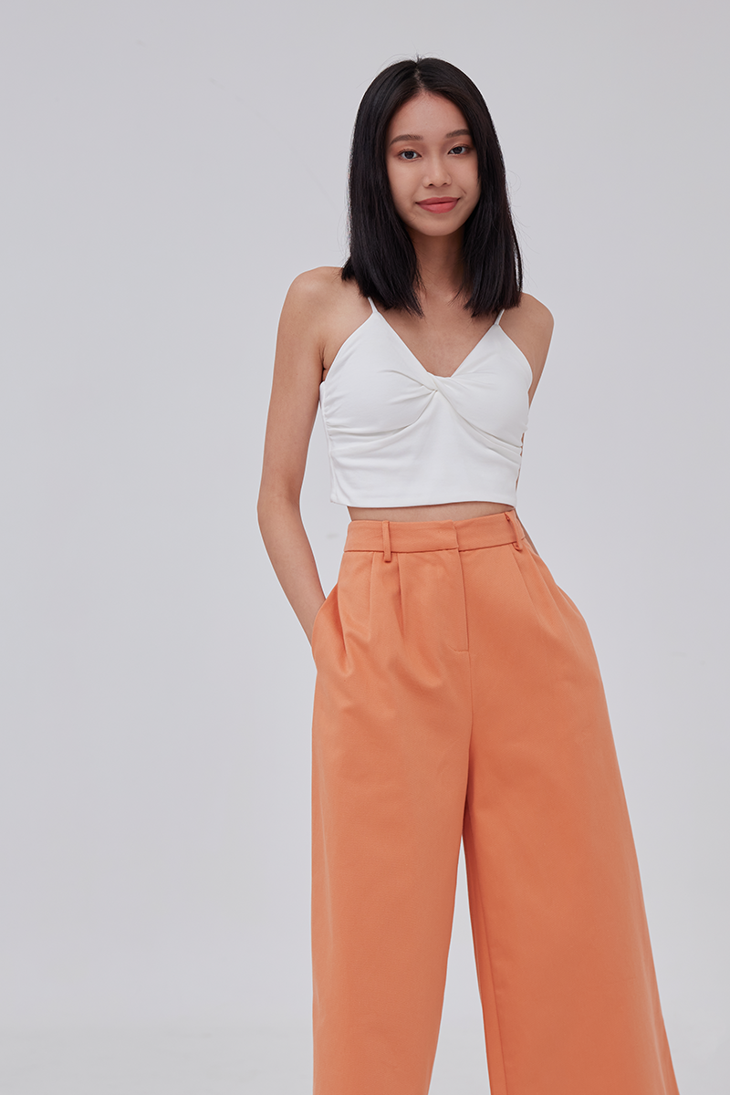 Yanni Padded Knotted Top in White