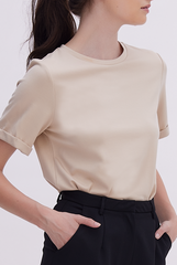 Odella Fitted Top in Sand