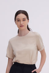Odella Fitted Top in Sand