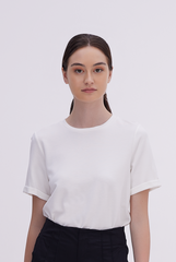 Odella Fitted Top in White