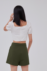 Nadia Embroidered Top in White