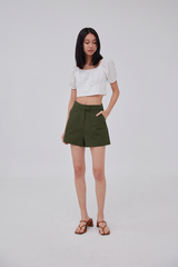 Nadia Embroidered Top in White