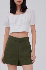 Nadia Embroidered Top in White