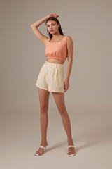 Omel Crop Top in Coral